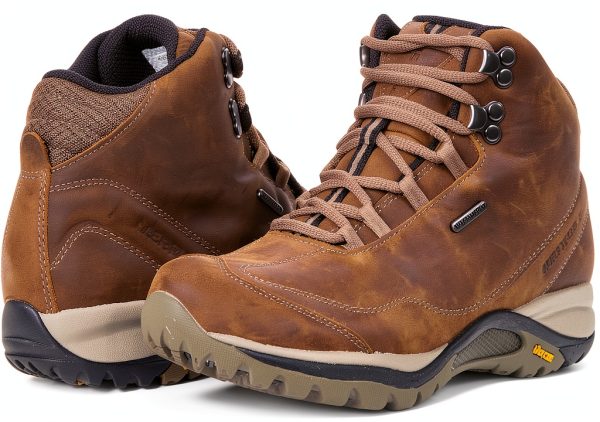 Merrell Womens Hiking Boots Waterproof Leather Vibram Sole-0