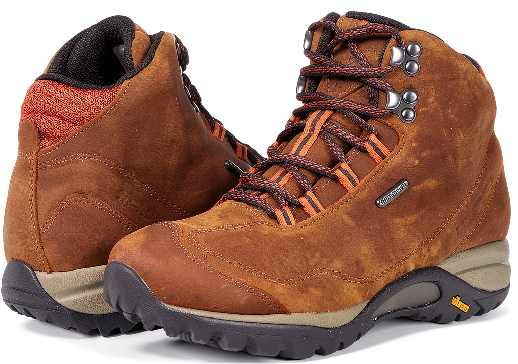 Merrell womens hiking boots on a rocky trail