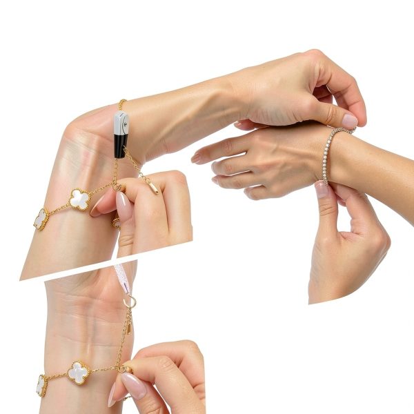 Vnsuyo Bracelet Helper Tool Metal Fashion Silver Rose Gold-1