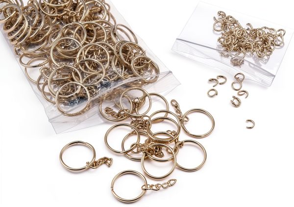 KANSPHY Jump Rings Iron Keychain Craft DIY Jewelry Making-1