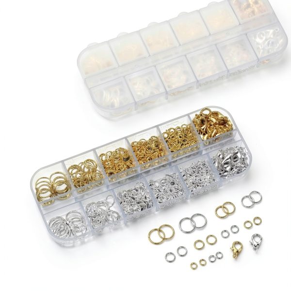 KOPOX Jump Rings Gold Silver Open Style Jewelry Making-5