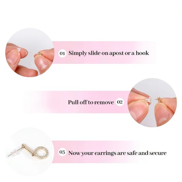 Silicone Earring Backs Hulubo Rubber Comfortable Secure Fit-4