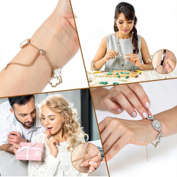 Vnsuyo Bracelet Helper Tool Metal Fashion Silver Rose Gold-6
