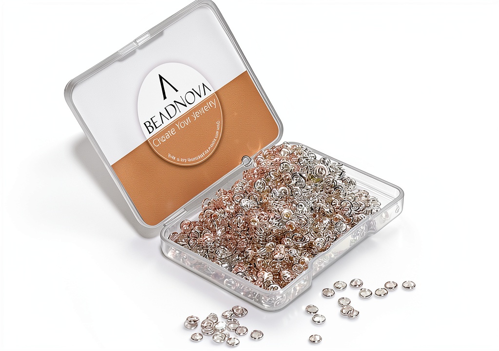 BEADNOVA 4mm Silver Jump Rings Jewelry Making Supplies open on crafting mat with pliers